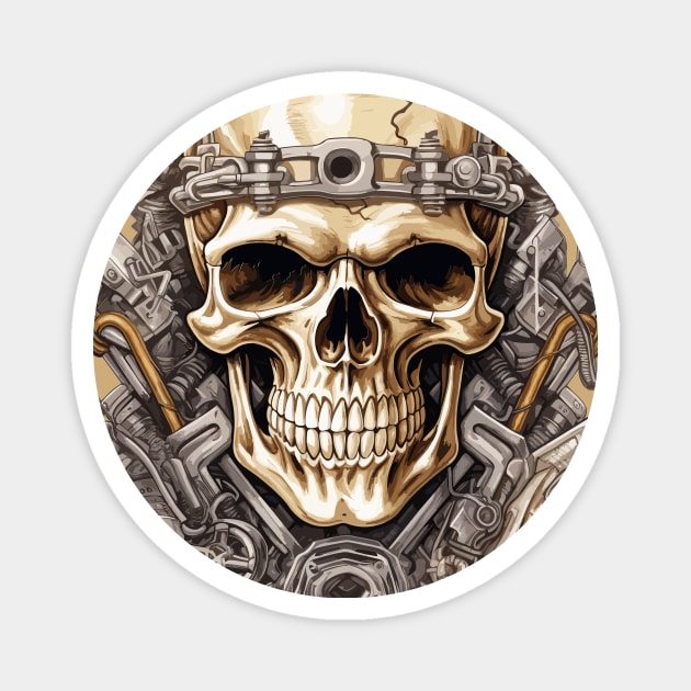 Metal skull Magnet by siriusreno